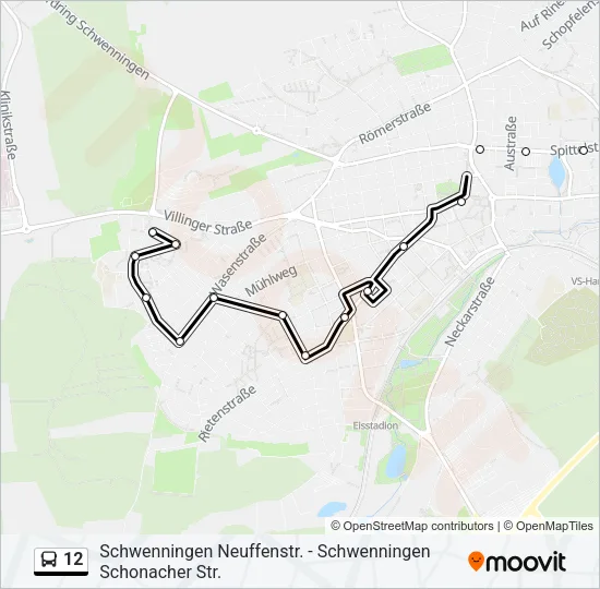12 Bus Line Map