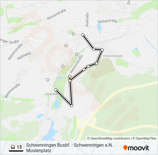 15 Bus Line Map
