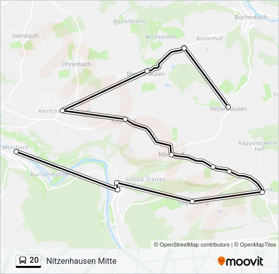20 Bus Line Map