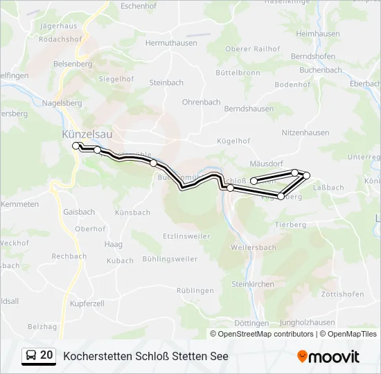20 Bus Line Map