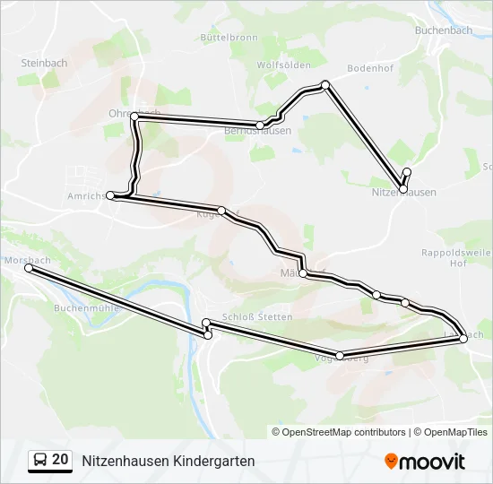 20 Bus Line Map