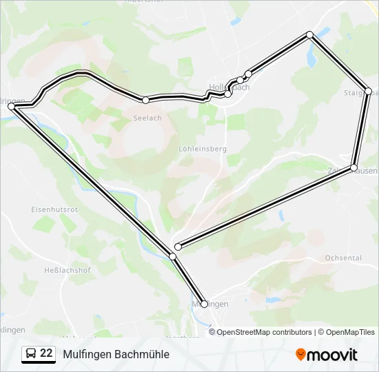 22 Bus Line Map