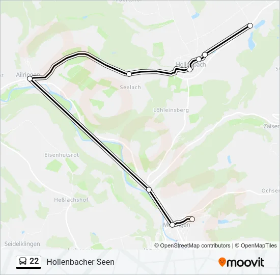 22 Bus Line Map
