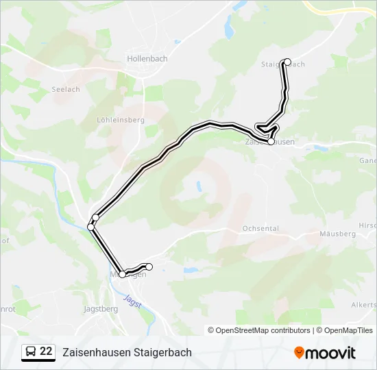 22 Bus Line Map