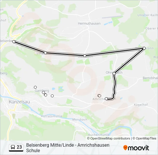 23 Bus Line Map