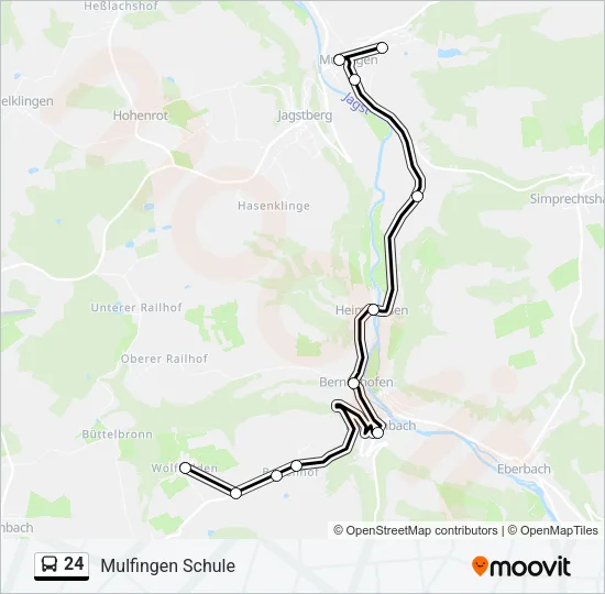 24 Bus Line Map