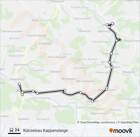 Автобус 24: карта маршрута