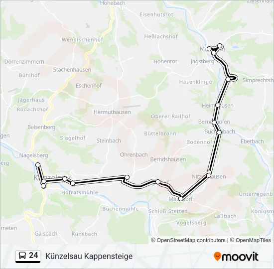 24 Bus Line Map
