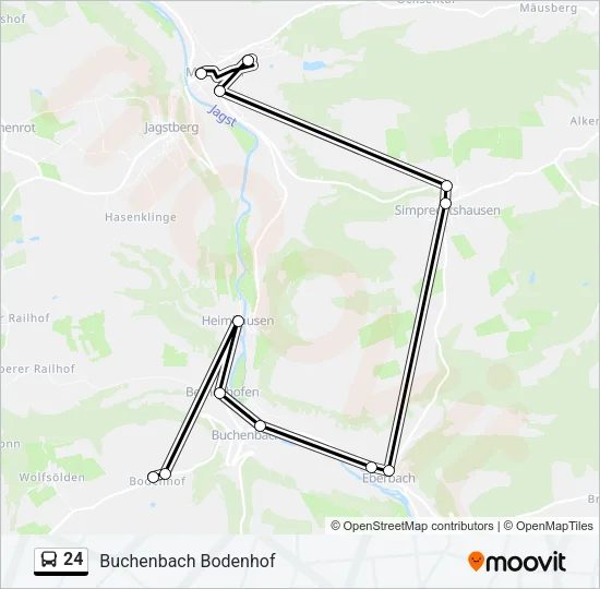 24 Bus Line Map
