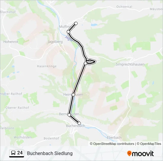 24 Bus Line Map