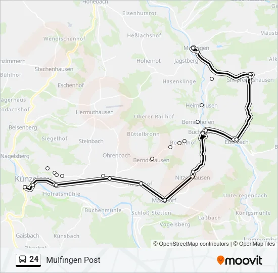 24 Bus Line Map
