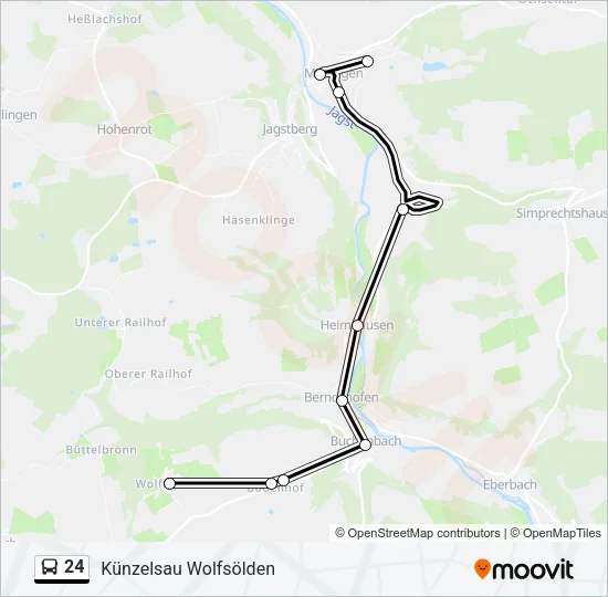 24 Bus Line Map
