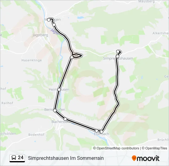 24 Bus Line Map
