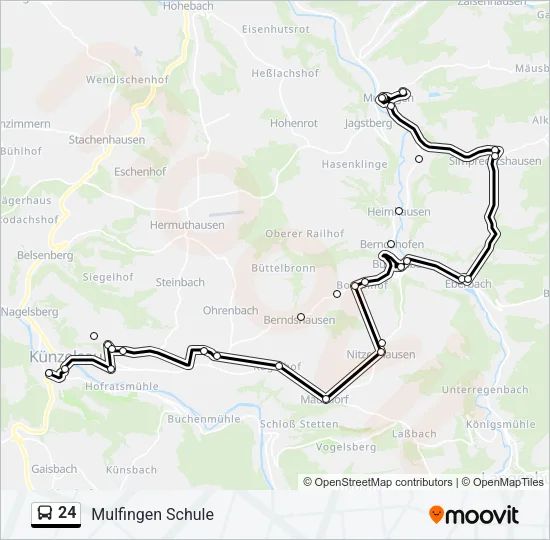 24 Bus Line Map