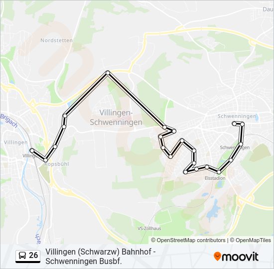 26 Bus Line Map