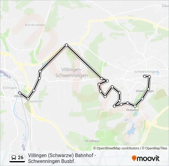 26 Bus Line Map