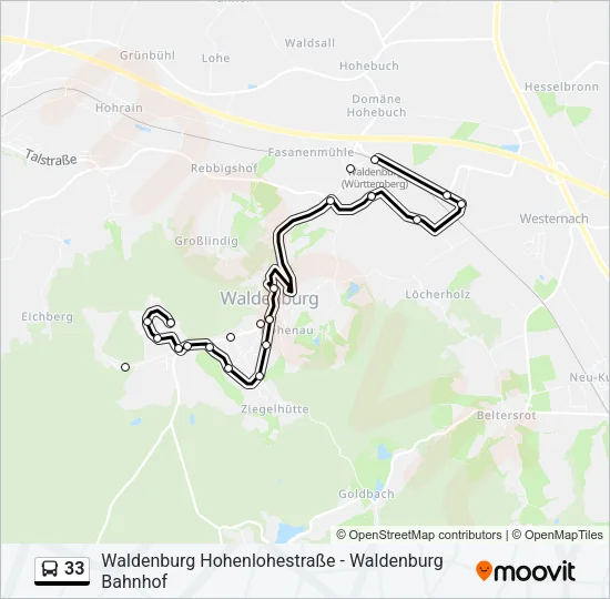 33 Bus Line Map
