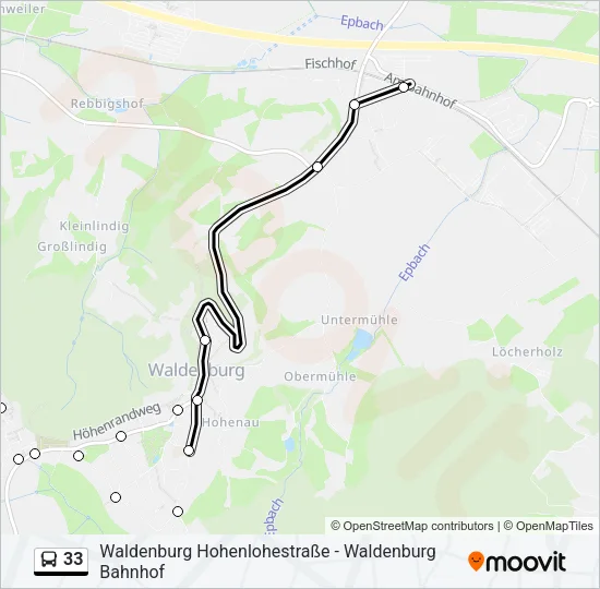 33 Bus Line Map