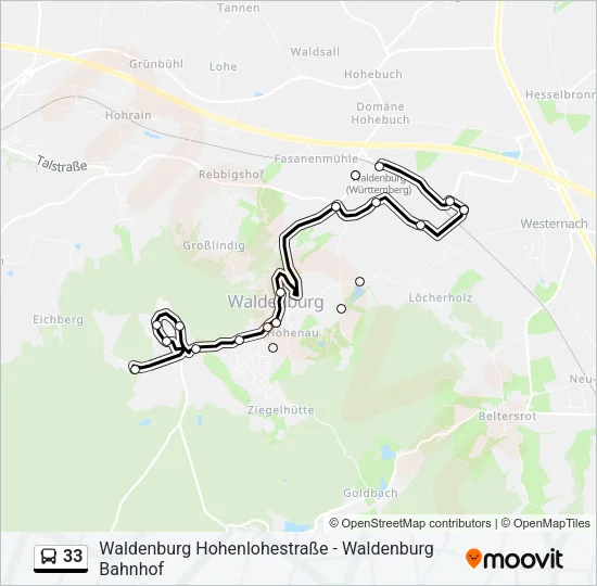 33 Bus Line Map