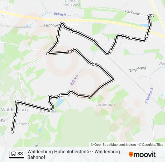 33 Bus Line Map