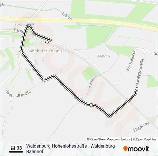 33 Bus Line Map