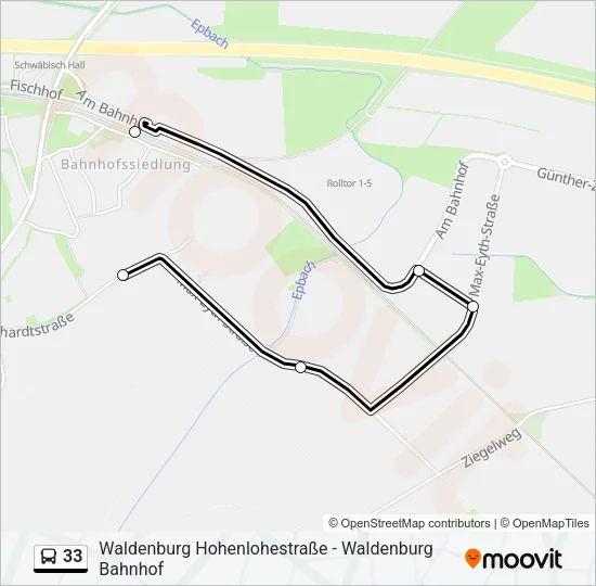33 Bus Line Map
