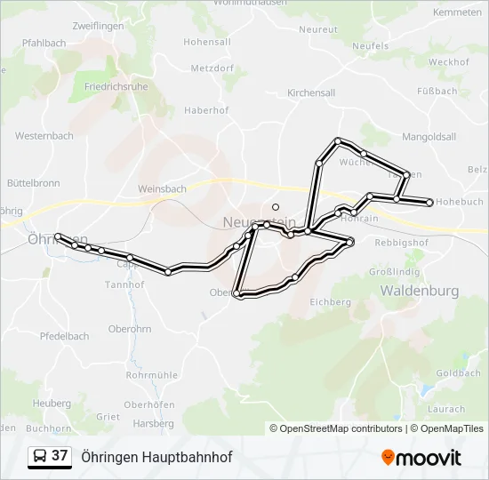 37 Bus Line Map