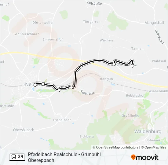39 Bus Line Map