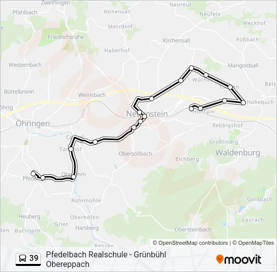 39 Bus Line Map