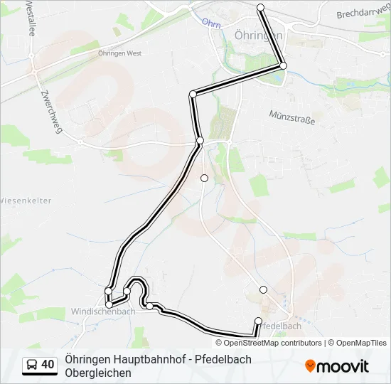 40 Bus Line Map