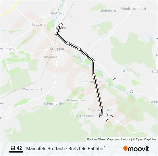 42 Bus Line Map