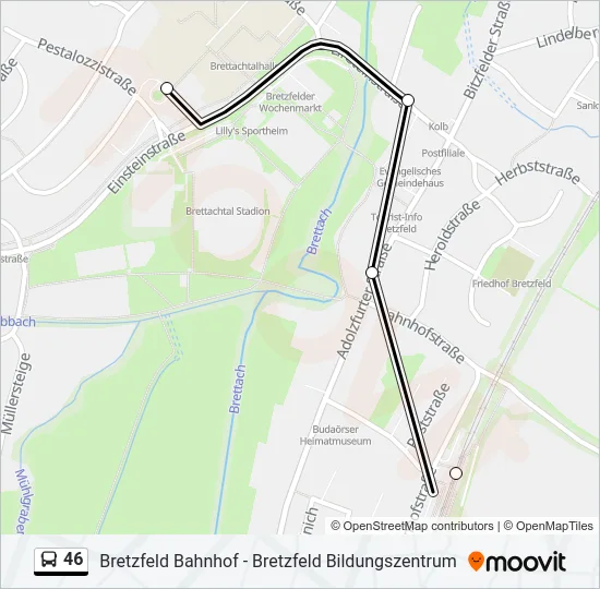 46 Bus Line Map