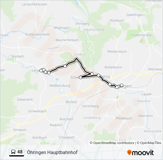 48 Bus Line Map