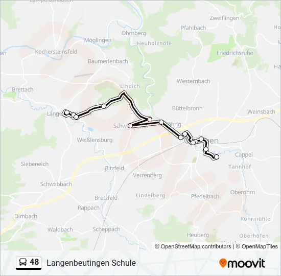 48 Bus Line Map
