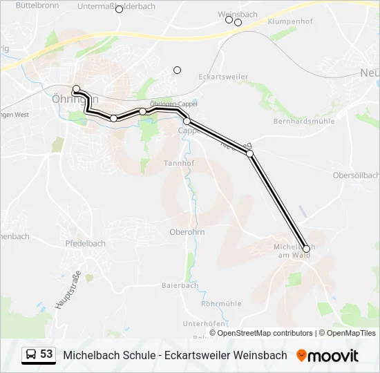 53 Bus Line Map