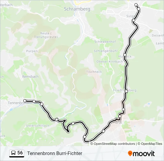 56 Bus Line Map