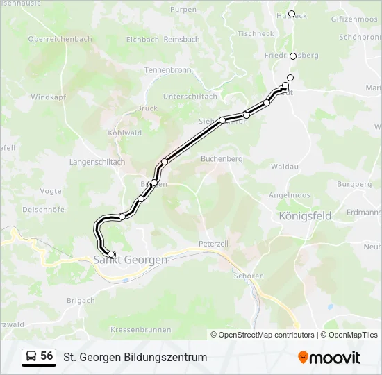 56 Bus Line Map