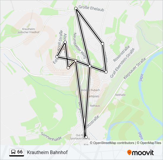 Автобус 66: карта маршрута