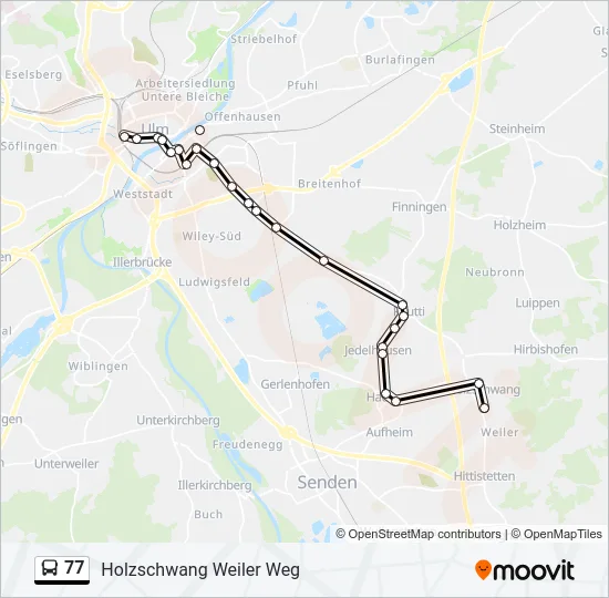 77 Bus Line Map