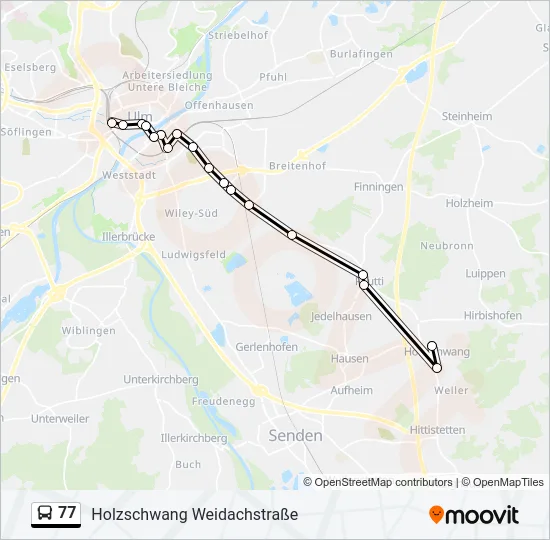 77 Bus Line Map