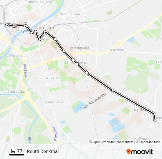 77 Bus Line Map