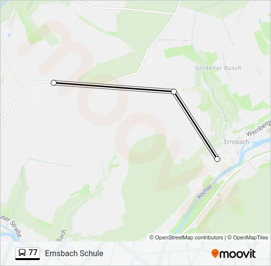 77 Bus Line Map
