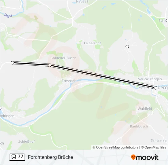77 Bus Line Map