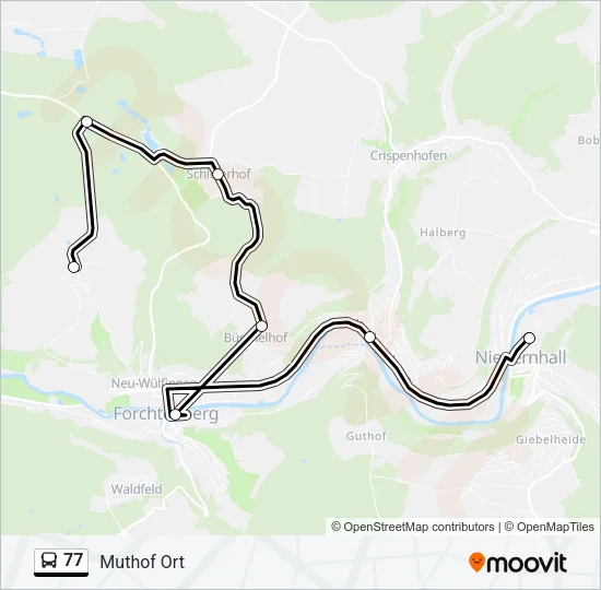77 Bus Line Map