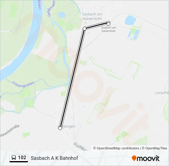 102 Bus Line Map