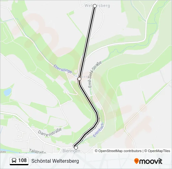 108 Bus Line Map