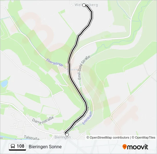 108 Bus Line Map