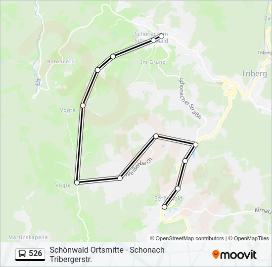 526 Bus Line Map