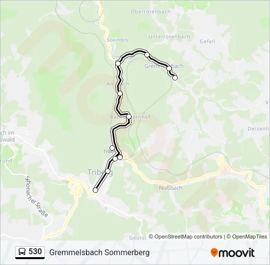 530 Bus Line Map