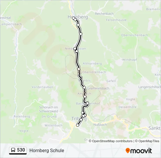 530 Bus Line Map